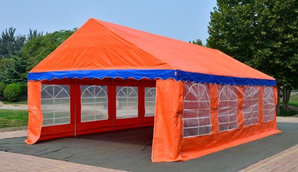 Orange Large Capacity Outdoor Party Tents , Easy Installation Garden Party Tent 