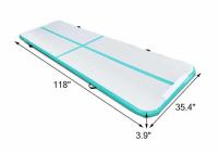 tapis de gymnastique de voie d'air de longueur de 3m, voie d'air gonflable verte de gymnase de DWF
