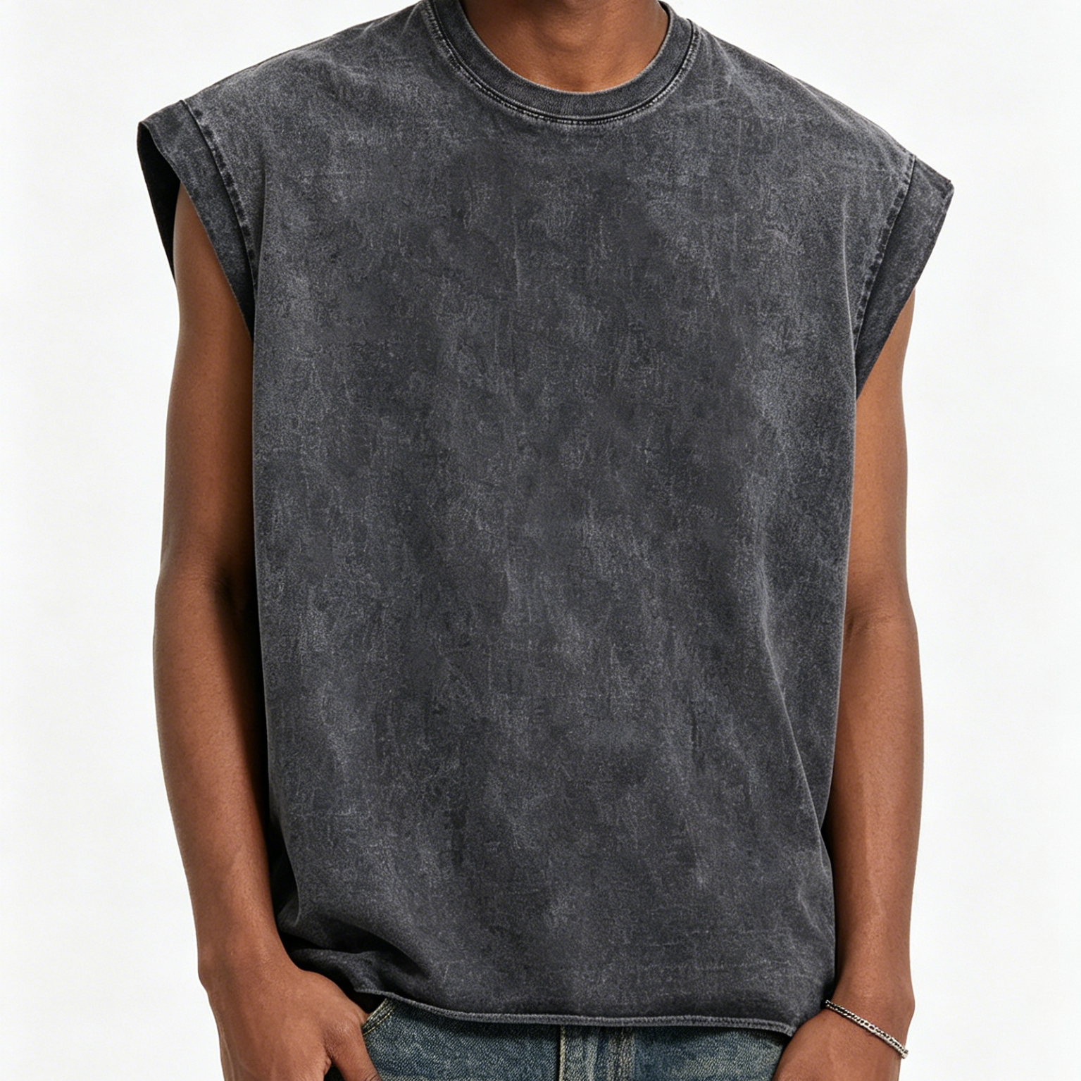 Vintage Mens Graphic Tank Top Heavyweight Custom Print Tank Top Retro Street Style