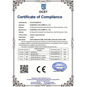 Shenzhen Jutai Comm Co., Ltd. Certifications
