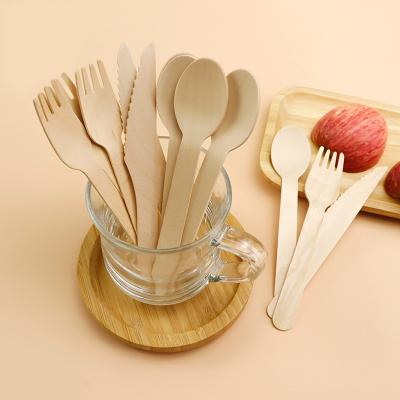 Eco Life Wooden Cutlery Biodegradable Wooden Cutlery Set Kitchen Wooden Travel Cutlery Set