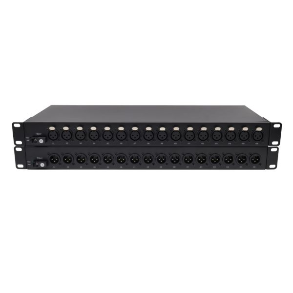 16 Channel Unidirectional XLR Fiber Extender Hi-Fi Audio Fiber Optic Extender