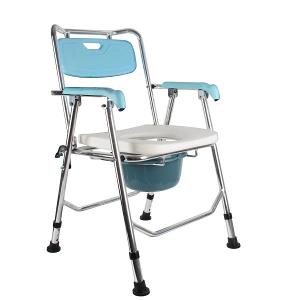 Steel Platic Foldable Toilet Chair Commode Powder Coating