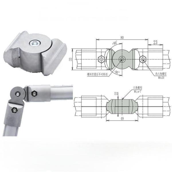 DYE28-10 Tubo de acero de aluminio OD 28 mm de tubería del ángulo de la unión