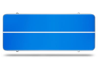 Women Inflatable Yoga Mat Blue Color / Home Blow Up Tumble Track