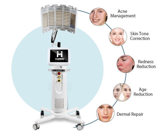 LED PDT Light Therapy Machine 5 Color Skin Rejuvenation Healing System For Clinics