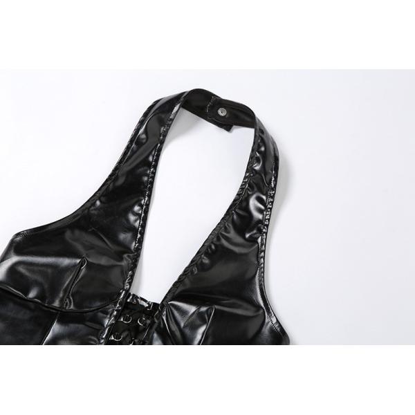 Hollow Sexy Short Slim Umbilical Lace Up Front Tank Top