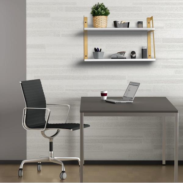 Home Furniture 2-Tier Modern Rustic Floating Wall Shelves with Wall Mounting Design