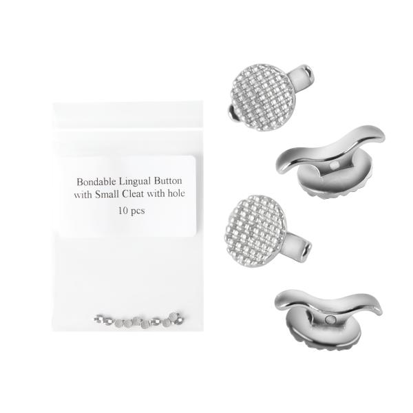 Stainless Steel Lingual Button with Small Cleat 10 pcs/pk