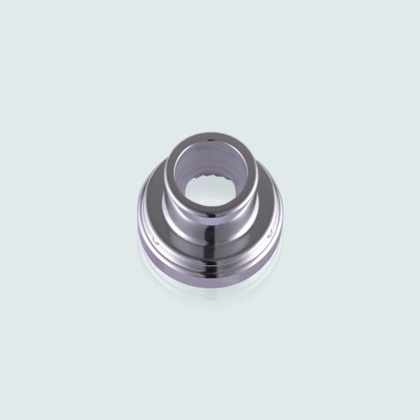 Gold And Silver Aluminum Cosmetic Parts Airless Bottle Shoulder ISO14001