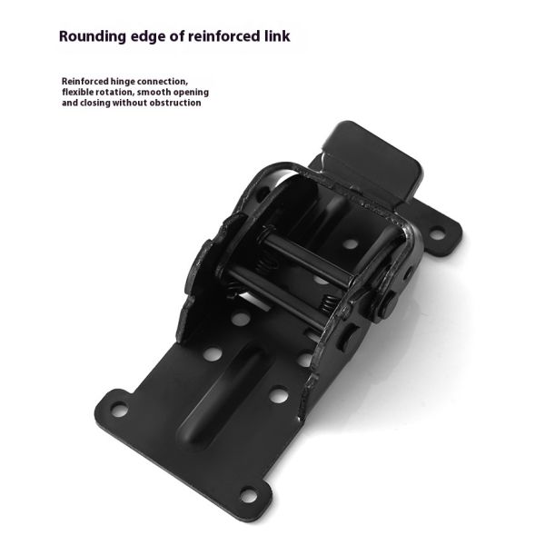 Black 90-Degree Self-Locking Double Brake Hinge for Furniture Coffee Table & Computer Table 180 Folding Lock