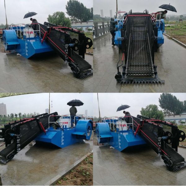 Diesel Automatic Skimmer Aquatic Weed Harvester with 3000 sqm Work Ability 1.5M Cutting Width and Automatic Discharge