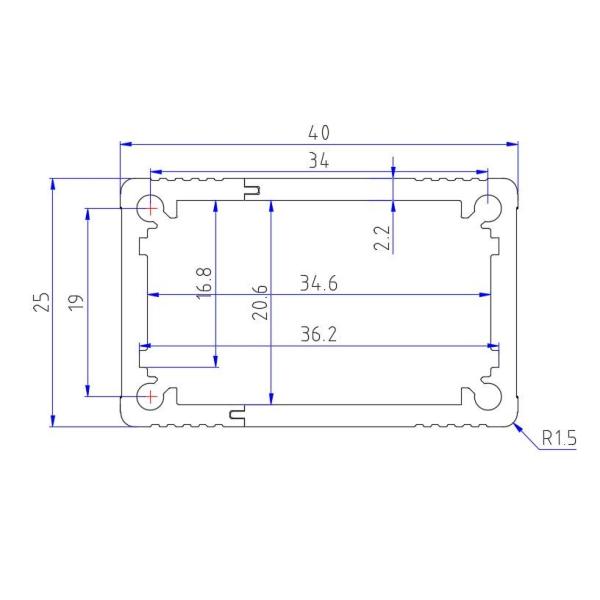 Heat-resistant Customizable Aluminum Case For Circuit Board 40*25*80/110mm In Stock