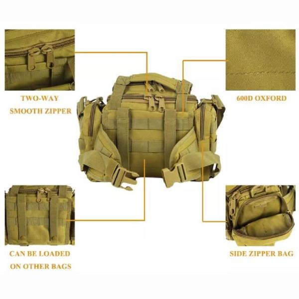 спорт перемещения 600D на открытом воздухе кладут сумку в мешки инструментов Tote армии зеленую крепкую
