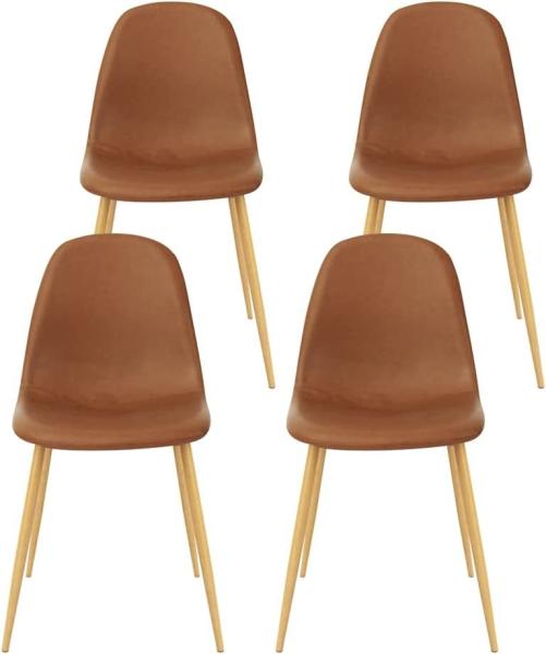 Washable PU Cushion Seat Back Nordic Dining Chairs 31inch Height
