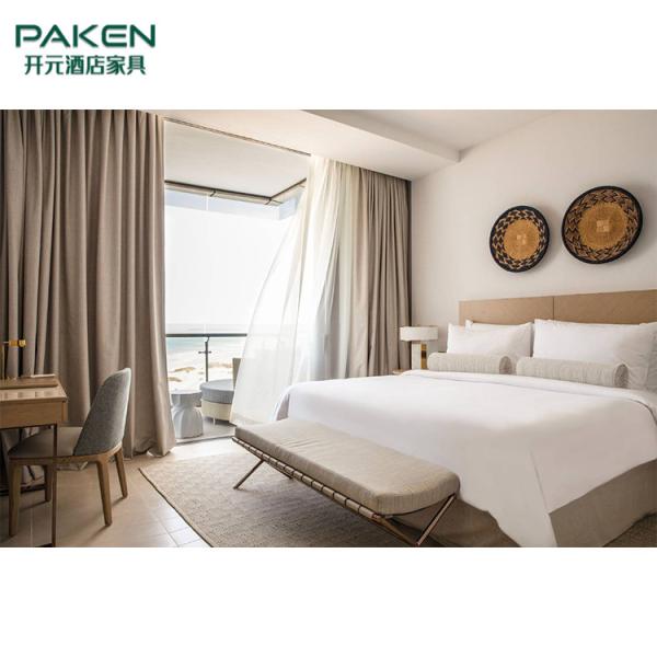 Veneer Hotel Bedroom Furniture Sets Melamine Surface