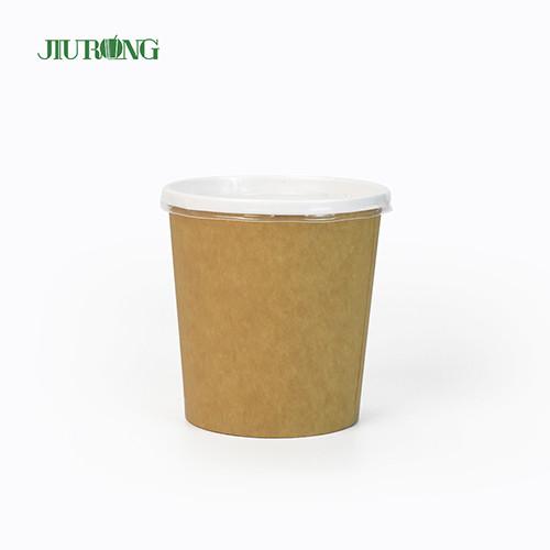 PLA Coating Biodegradable Paper Bowl Eco Friendly Disposable 32Oz With Lids
