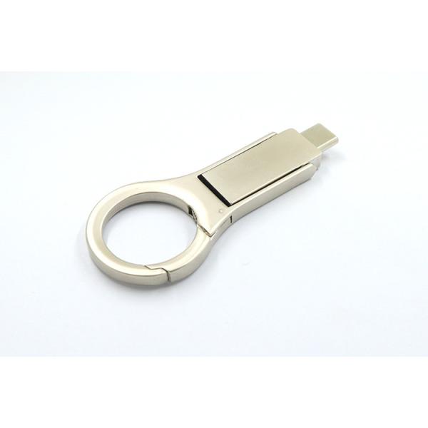Серебряная вспышка USB металла OTG управляет 2,0 ручками памяти Usb c 32GB 128GB