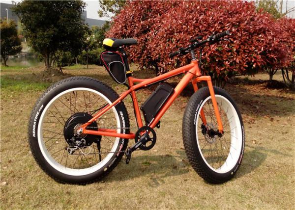 High Speed 1000W Fat Tire Beach Bikes / Custom Mountain Bike With Super Fat Tires