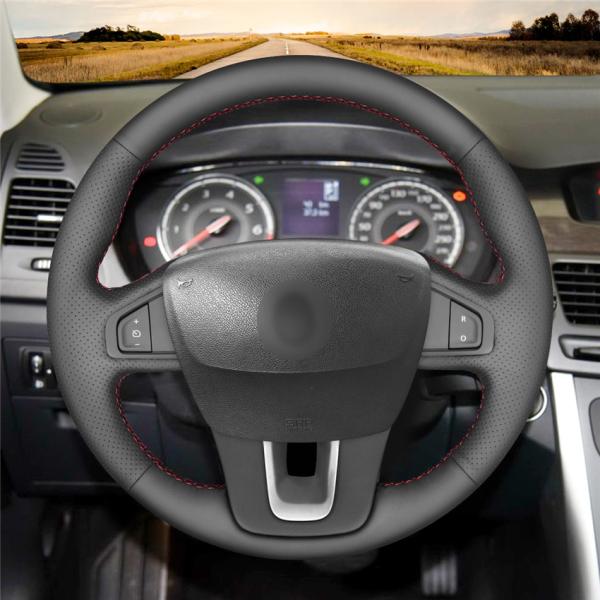 Custom Combinations Hand Sewing Steering Wheel Cover For Renault Laguna 3 Latitude Samsung SM5 SM7 2014 2015 2016 2017 2018