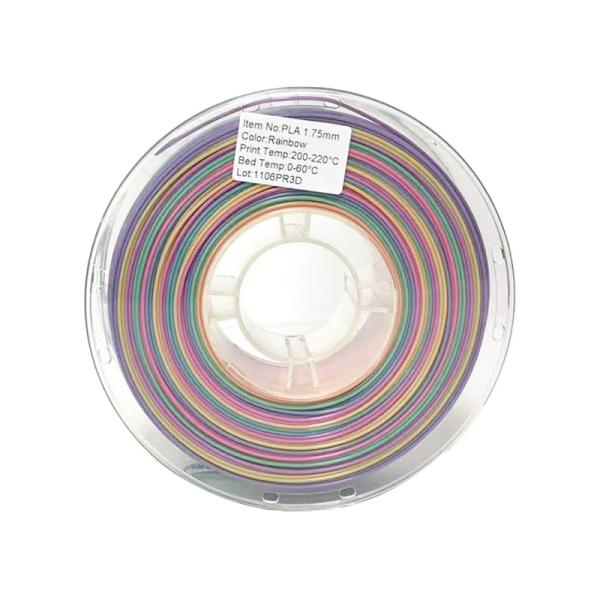 PINRUI 3D принтер Филамент PLA Rainbow 1,75 мм 1 кг Многоцветный подходит для большинства FDM принтеров