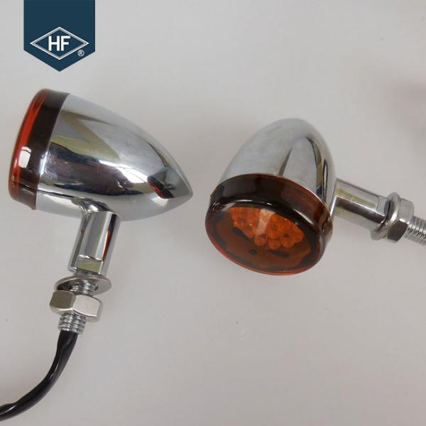 Chrome 20 LED Aftermarket Motorcycle Lights For Harley / Honda / Yamaha