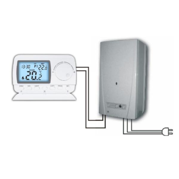 Riseem Проводный электрический тепло Программируемый термостат котлового помещения 230V ABS Для газового котла