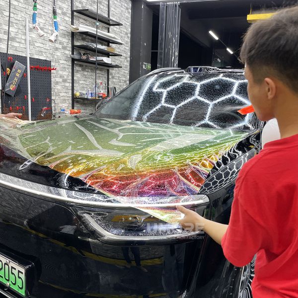 Premium Red Chameleon Car Windshield Protection Tint Film EPU Explosion Proof Self Healing Car Window Shield Protective Films