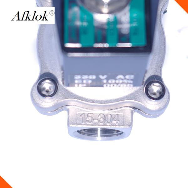 ZCG Lpg Gas Solenoid Valve High Temp Durable Ss304 24V DC For Gas 1/4''