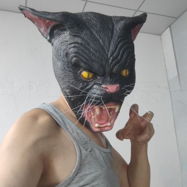 Latex Material Halloween Mask with One Size Fit Most for Horror Fantasy Characters