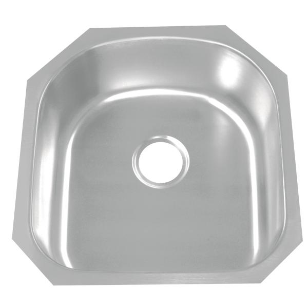 Cuvette simple simple balayée d'évier de cuisine de cuvette d'acier inoxydable