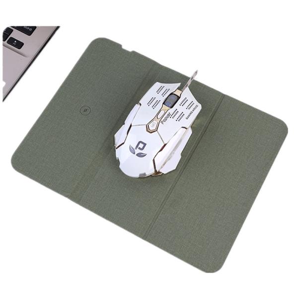 Custom Logo Print Promotional Mouse Pad , Pu Wireless Charger Mouse Pad