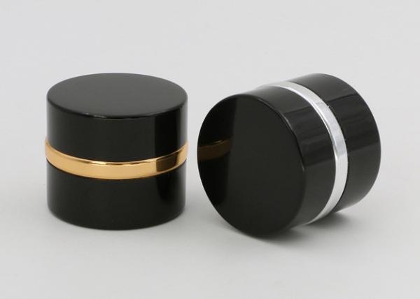 20ml frascos cosméticos de vidro, recipientes cosméticos de vidro pretos herméticos de alumínio