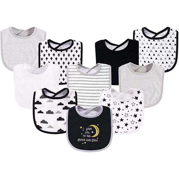 100% расчесываемые Bibs слюней младенца вещество-поглотителя хлопка Unisex с регулируемой кнопкой
