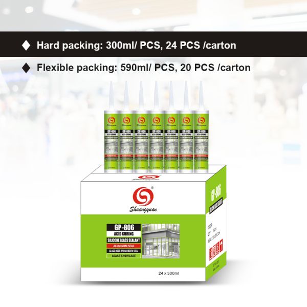 High Adhesion Acetate Silicone Sealant For Large Plate Glass Installation