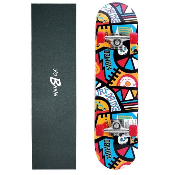 31 X 8.5 Tricks Complete Skateboard With Polished Aluminum Trucks Canadian Maple