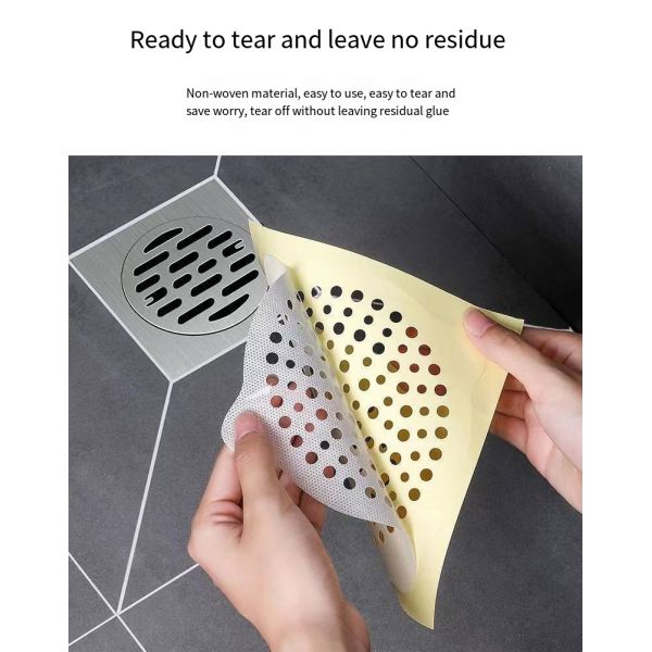 Easy Operation Filter Mesh Sticker Membrane Fabric Shower Drain Non-woven floor drain paste Fabric Hair Catcher Factory Price