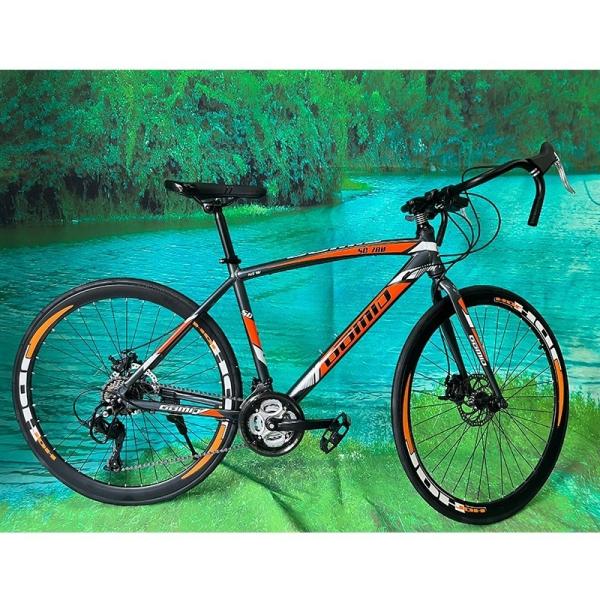 Hydraulic Disc Brake Road Bicycle 700c Road Bike for Adults Man Aluminum Alloy Rim Material and Cavel Crooked Handlebar