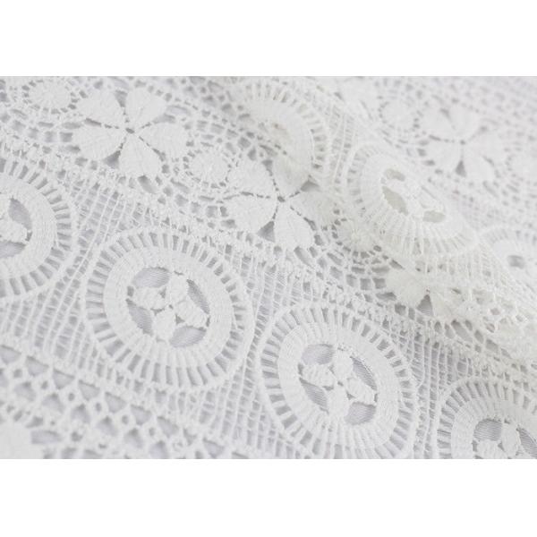 Ткань шнурка полиэстера расстворимая в воде с линейными дизайнами шнурка для платья партии дам