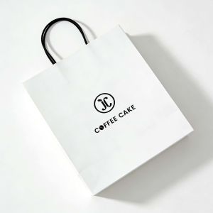 Biodegradable Twisted Handle Paper Bag Tear Resistant White Paper Handle Bags