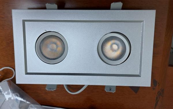 15W Aina Square Double Head Surface Mounted Spotlight for Bedroom Living