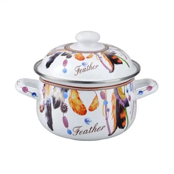 Enamel Porcelain 5PCS Turkey Pot Casserole Set Customized Logo Sizes 18 To 26cm