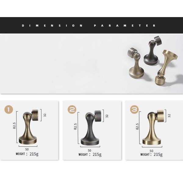 Indoor Strong Magnetic Brass Door Stops 50mm 82.5mm Finish Customized