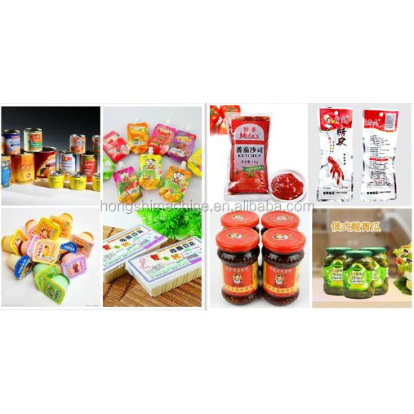 Water Bath Vacuum Plastic Packing Bag Pasteurizer  Machine/Canned Food Tunnel Pasteurization Machine