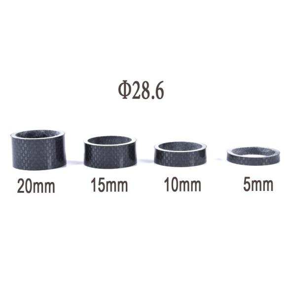 les entretoises 3K de casque de fibre de carbone de 28.6mm tissent des entretoises de tige de bicyclette