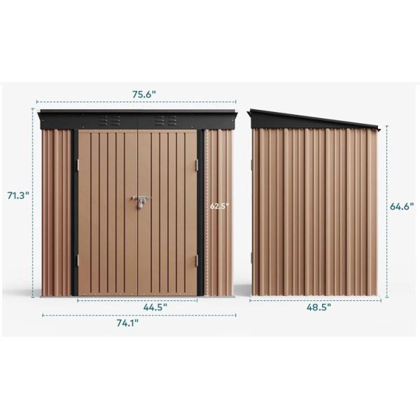 Outdoor Backyard Small Tool Bicycle Shed House Metal Steel Waterproof Garden Storage