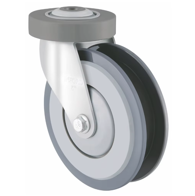 5 Inch Thermoplastic Rubber Wheel, Smooth & Floor‑Friendly shopping trolley walkway caster