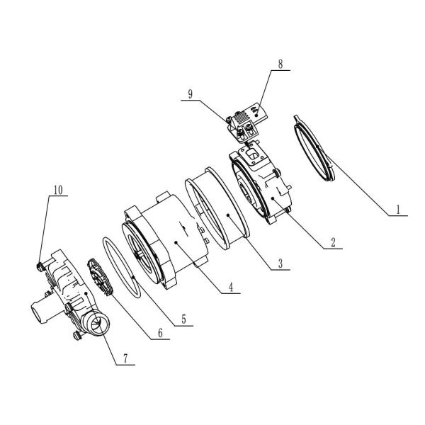 Водяная помпа длинного срока службы автоматическая электрическая, автомобильная встроенная водяная помпа 12v, насос мотора bldc, насос intercooler