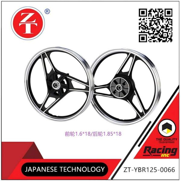 YBR125 Motorcycle Wheel Set 1.618/1.8518 Front Rear 6061-T6 Aluminum Wheel Hubs