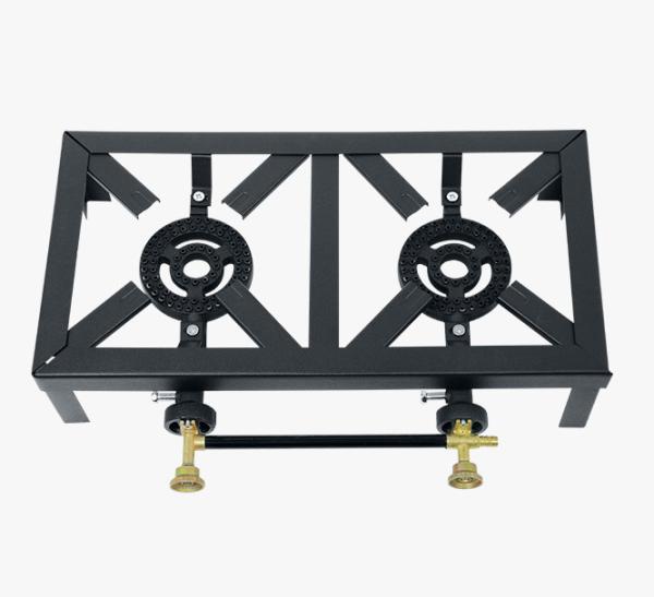 fierce fire double-head stove with bracket cast iron stove high-power gas cooker outdoor patio gas grill appliances